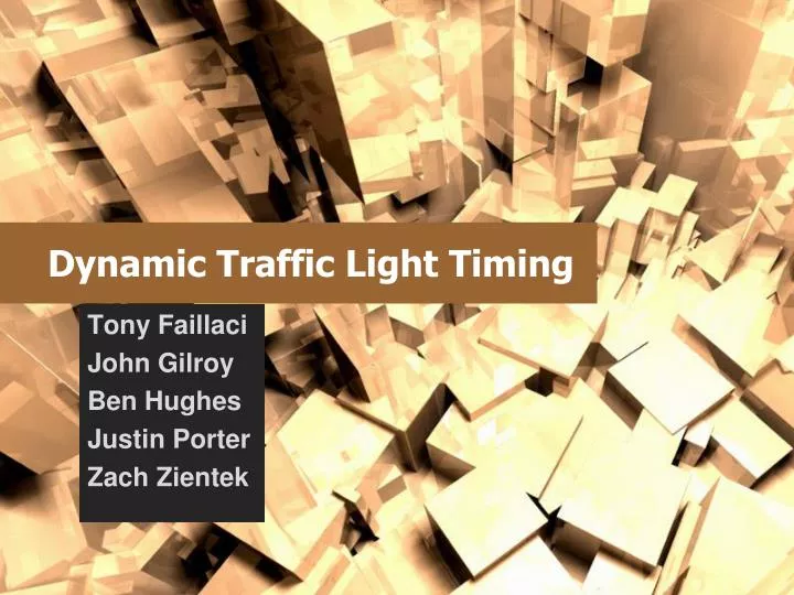 dynamic traffic light timing