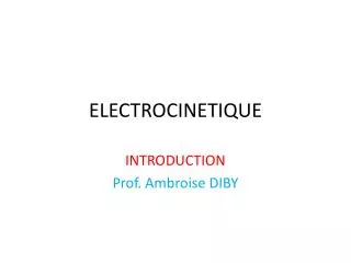 electrocinetique