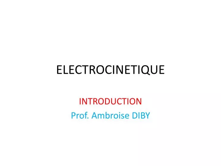 electrocinetique