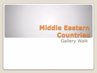 Middle Eastern Countries