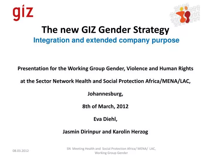 the new giz gender strategy integration and extended company purpose