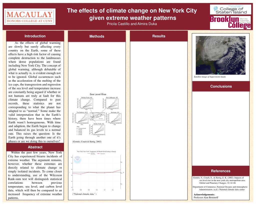 PPT - The effects of climate change on New York City given extreme ...