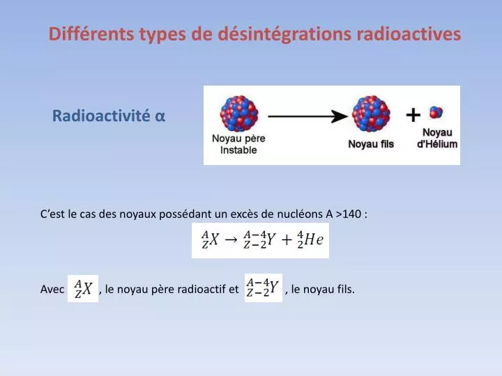 diff rents types de d sint grations radioactives