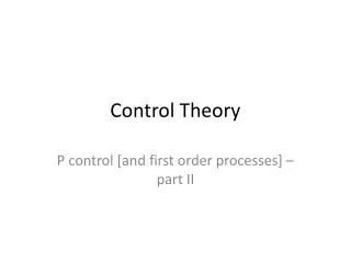 Control T heory