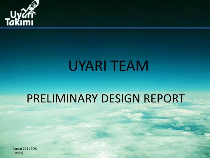 uyari t eam preliminary design r eport