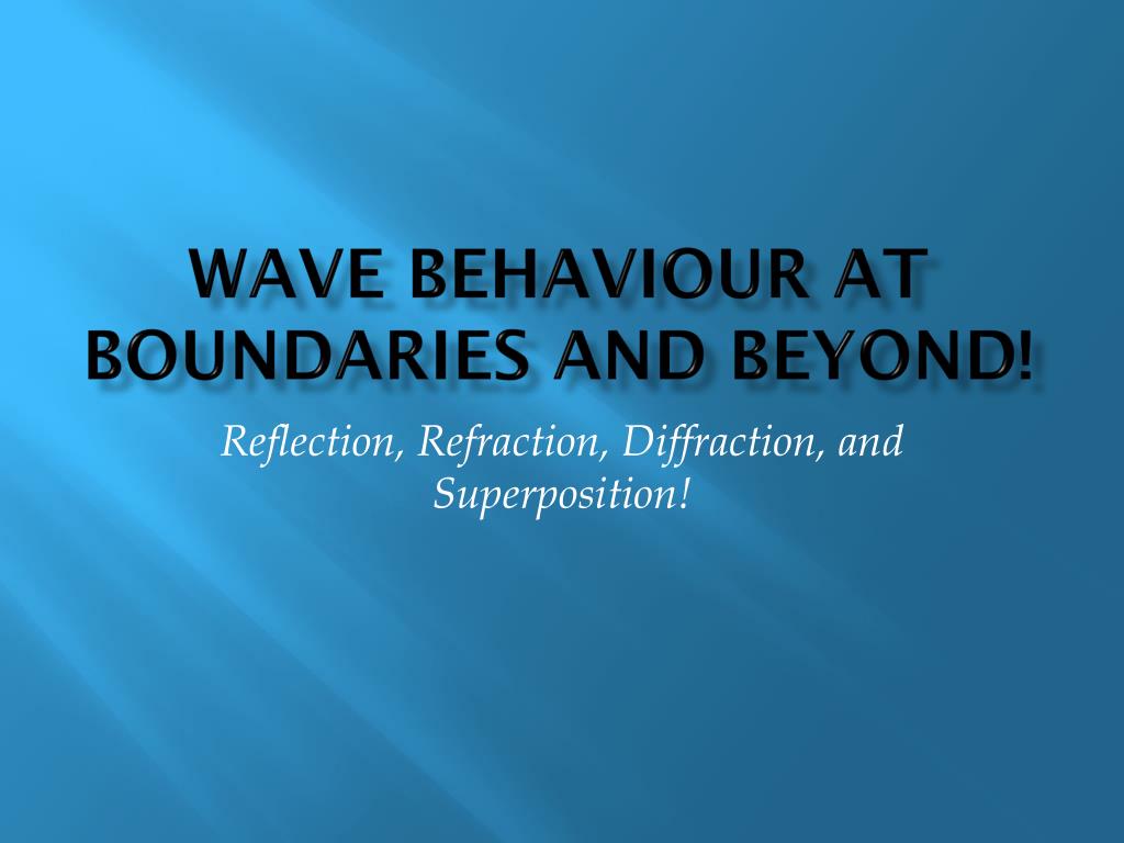 PPT - Wave Behaviour at Boundaries and Beyond! PowerPoint Presentation ...