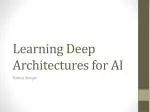 Learning Deep Architectures for AI - slide 1