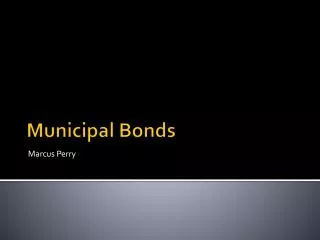 Municipal Bonds