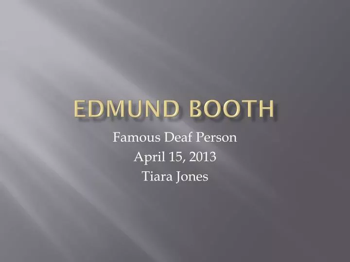 edmund booth