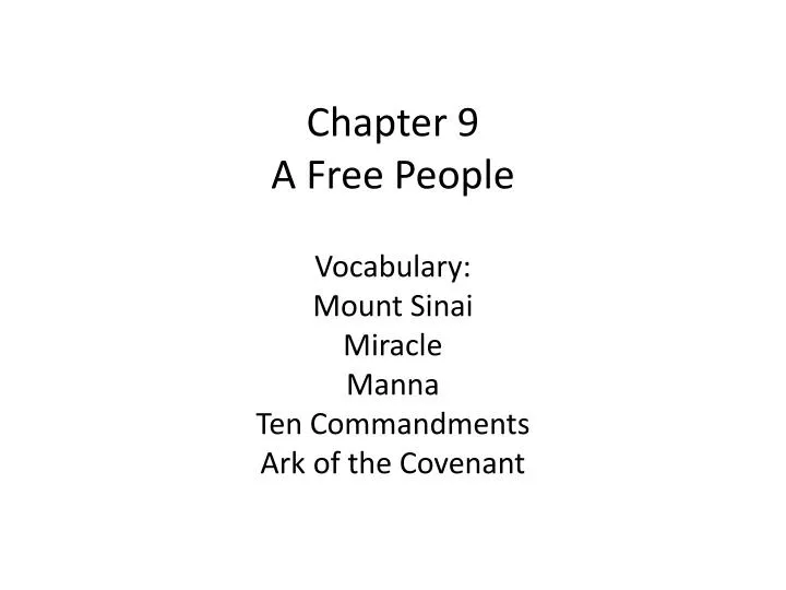 chapter 9 a free people