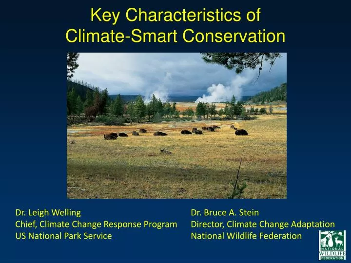key characteristics of climate smart conservation