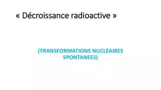 d croissance radioactive
