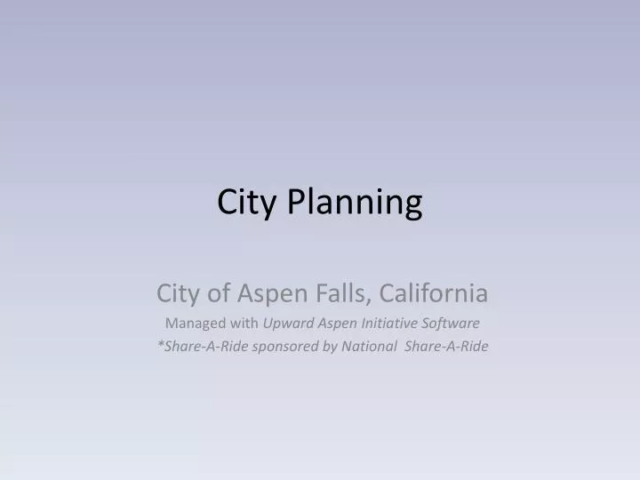 city planning