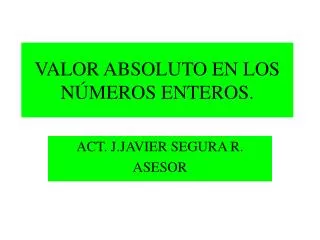 valor absoluto en los n meros enteros