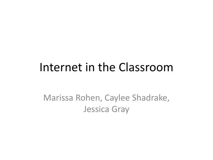 internet in the classroom