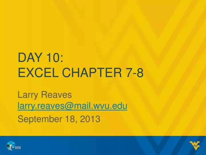 day 10 excel chapter 7 8