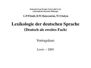 vortragskurs lwiw 2005