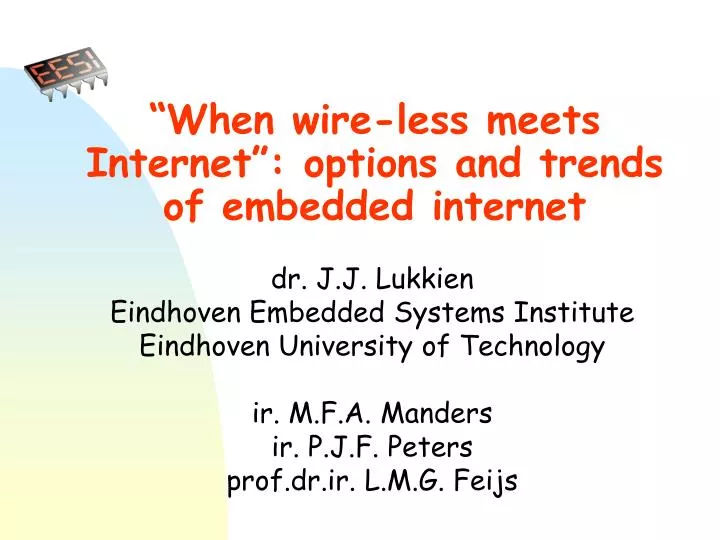 when wire less meets internet options and trends of embedded internet