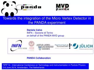 Towards the integration of the Micro Vertex Detector in the PANDA experiment