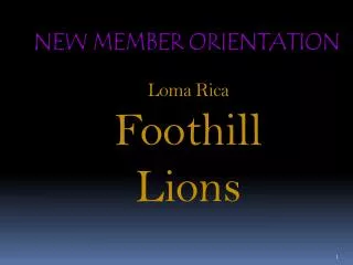 Loma Rica Foothill Lions