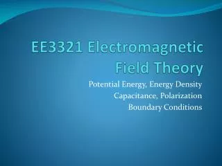 EE3321 Electromagnetic Field Theory