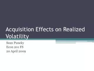 Acquisition Effects on Realized Volatility