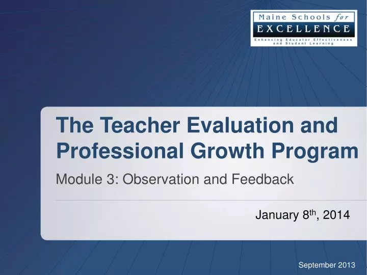the teacher evaluation and professional growth program
