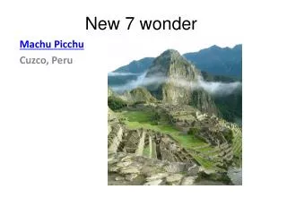 new 7 wonder