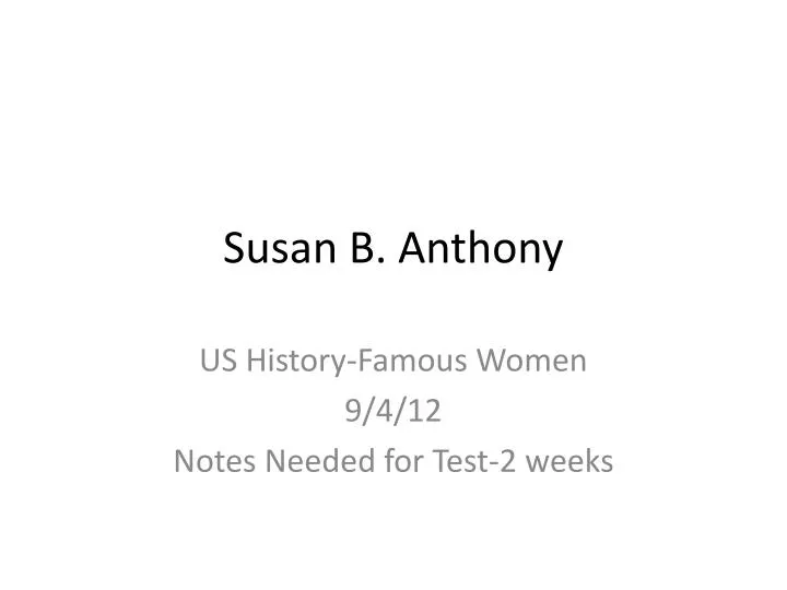 susan b anthony