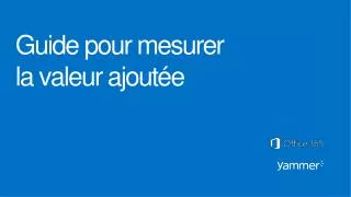 guide pour mesurer la valeur ajout e