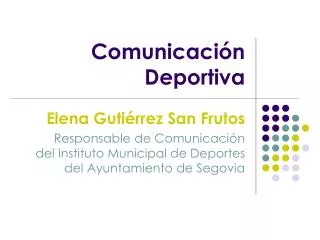comunicaci n deportiva