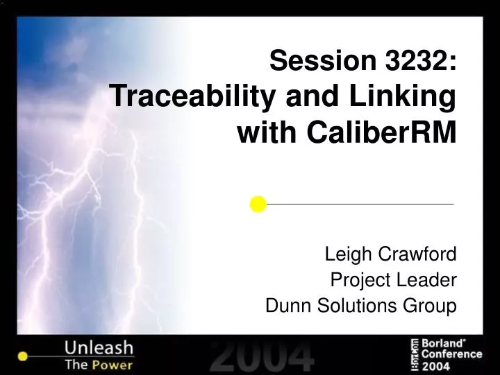 session 3232 traceability and linking with caliberrm