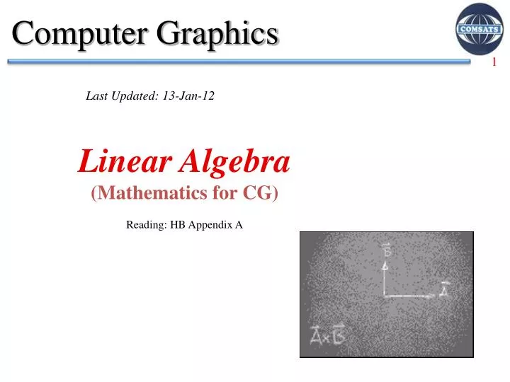 linear algebra mathematics for cg reading hb appendix a