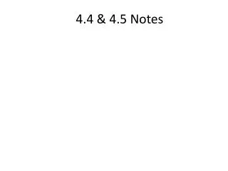 4.4 &amp; 4.5 Notes