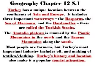 Geography Chapter 12 S.1