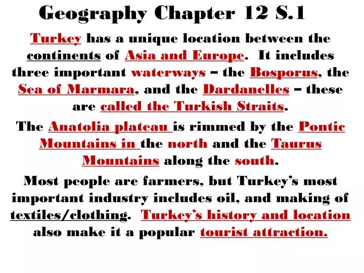 geography chapter 12 s 1