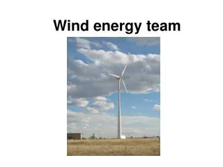 Wind energy team