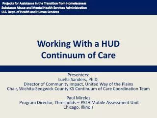 Working With a HUD Continuum of Care