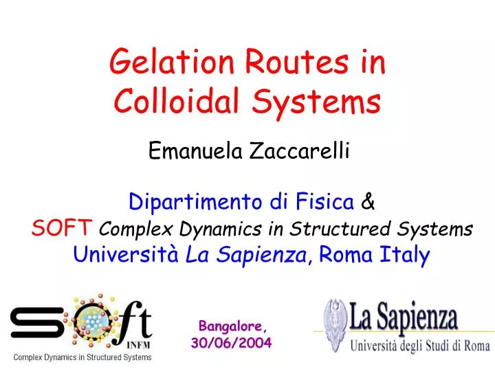 gelation routes in colloidal systems