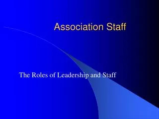 Association Staff