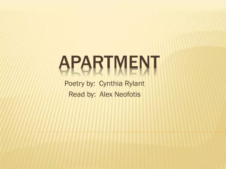 poetry by cynthia rylant read by alex neofotis