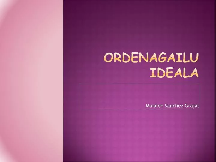 ordenagailu ideala