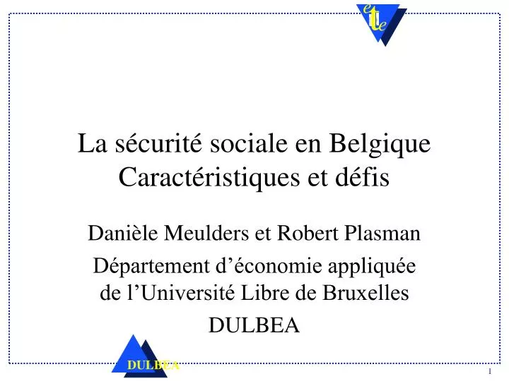 la s curit sociale en belgique caract ristiques et d fis