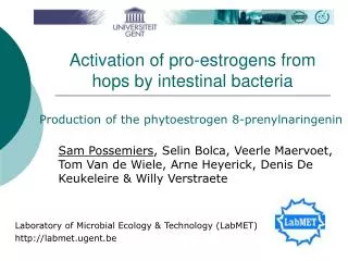 Activation of pro-estrogens from hops by intestinal bacteria