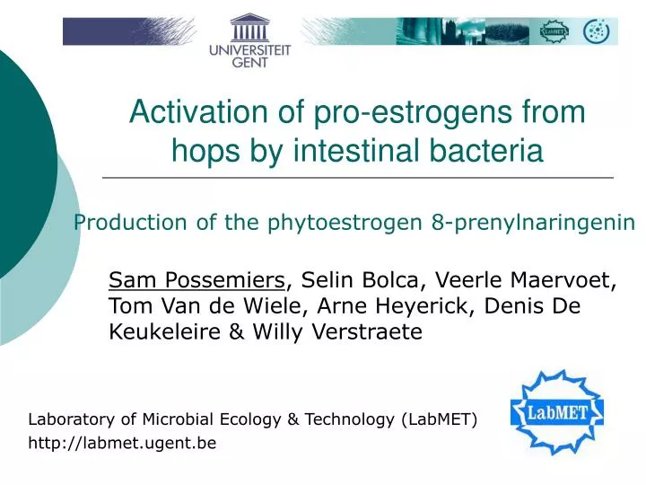 activation of pro estrogens from hops by intestinal bacteria
