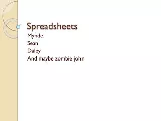 Spreadsheets