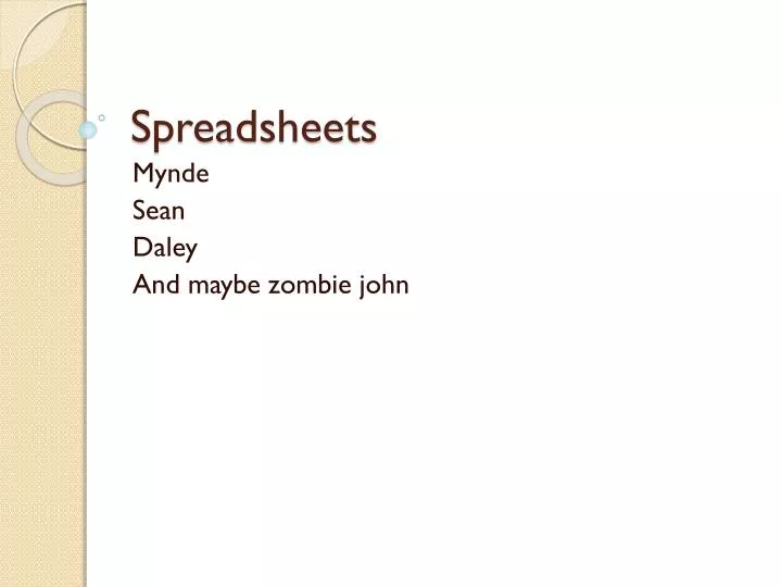 spreadsheets