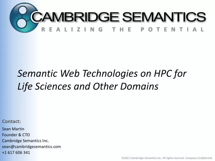 semantic web technologies on hpc for life sciences and other domains