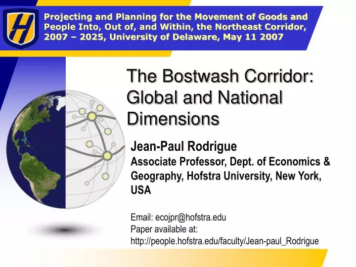 the bostwash corridor global and national dimensions