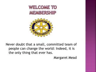 Welcome to Membership